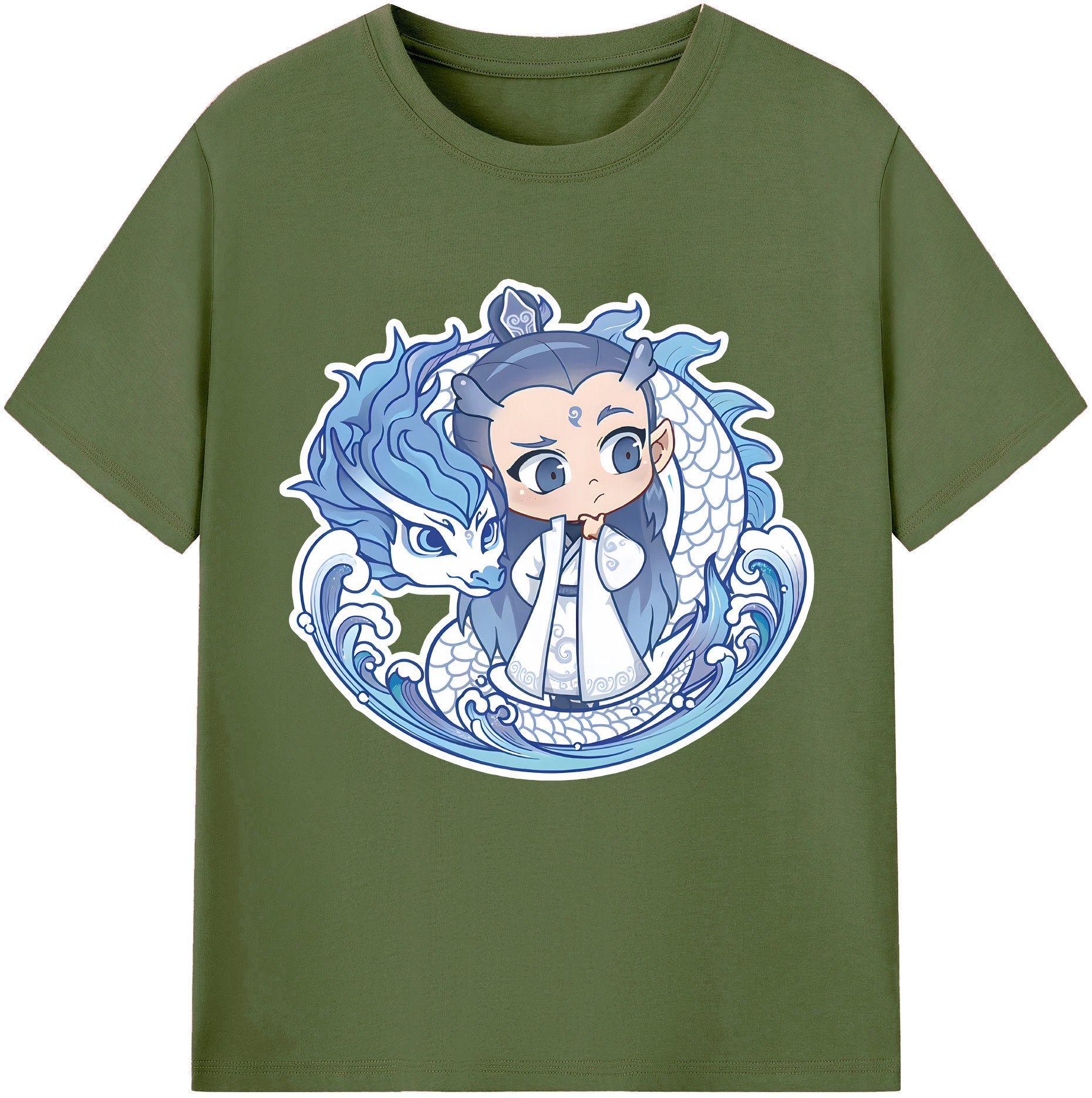 （画像用） Ne Zha 2 ナタ 魔童の大暴れ 綿100％半袖Tシャツ（フロントプリント）